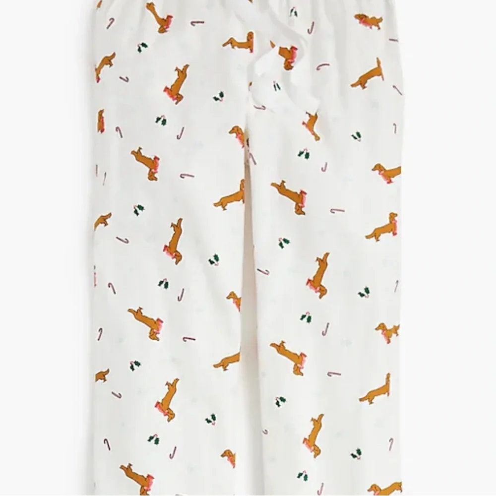 NWT J. Crew Factory flannel pajama pants, size XS petite, cute holiday dogs 🐶 - Picture 3 of 8